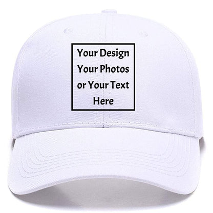 Custom Your Own Picture Text Logo Unisex Personalized Plain Adjustable Hat Baseball Cap