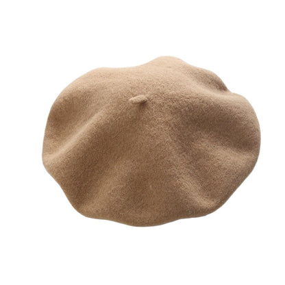 Women French Style Cashmere Beret Hat, Comfortable Stretchy Knitted Cap, Classic Fashion Headwear