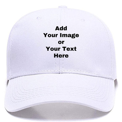 Custom Your Own Image Text Personalized Plain Adjustable Hat Unisex Baseball Cap