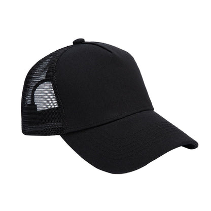 Unisex Adjustable Cotton Mesh Baseball Cap 5 Panel Plain Summer Hat