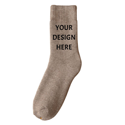Custom Socks Men Women Personalized Your Design Text Unisex Young Adult Cotton Athletic Ankle Crew Socks