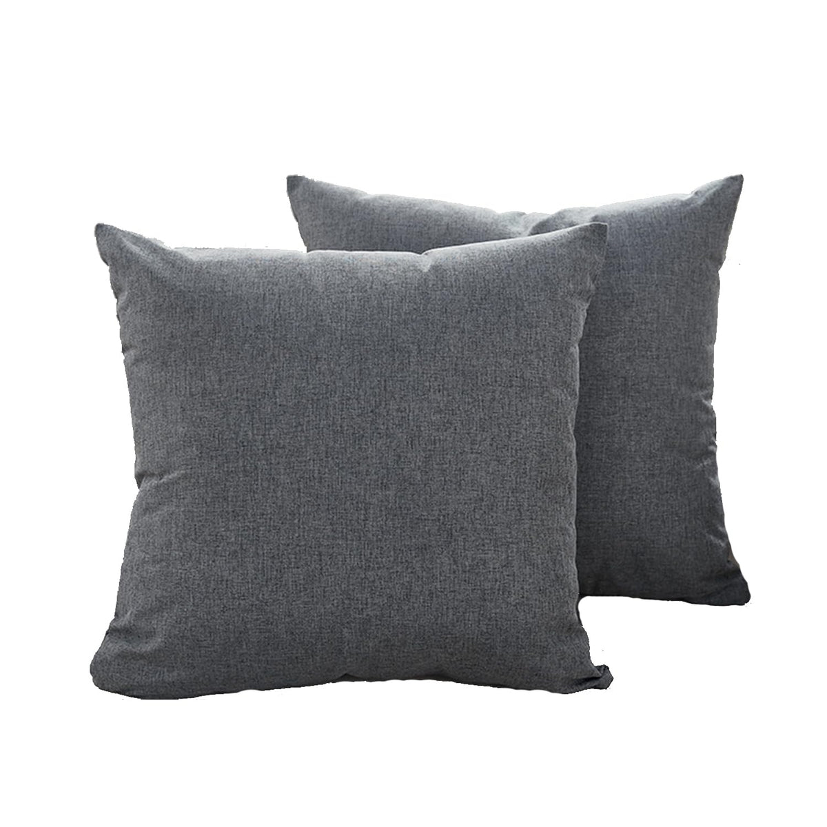 Cotton Linen Throw Pillowcase Solid Square Decorative Pillow Covers for Couch Sofa Bed Chair Set of 2