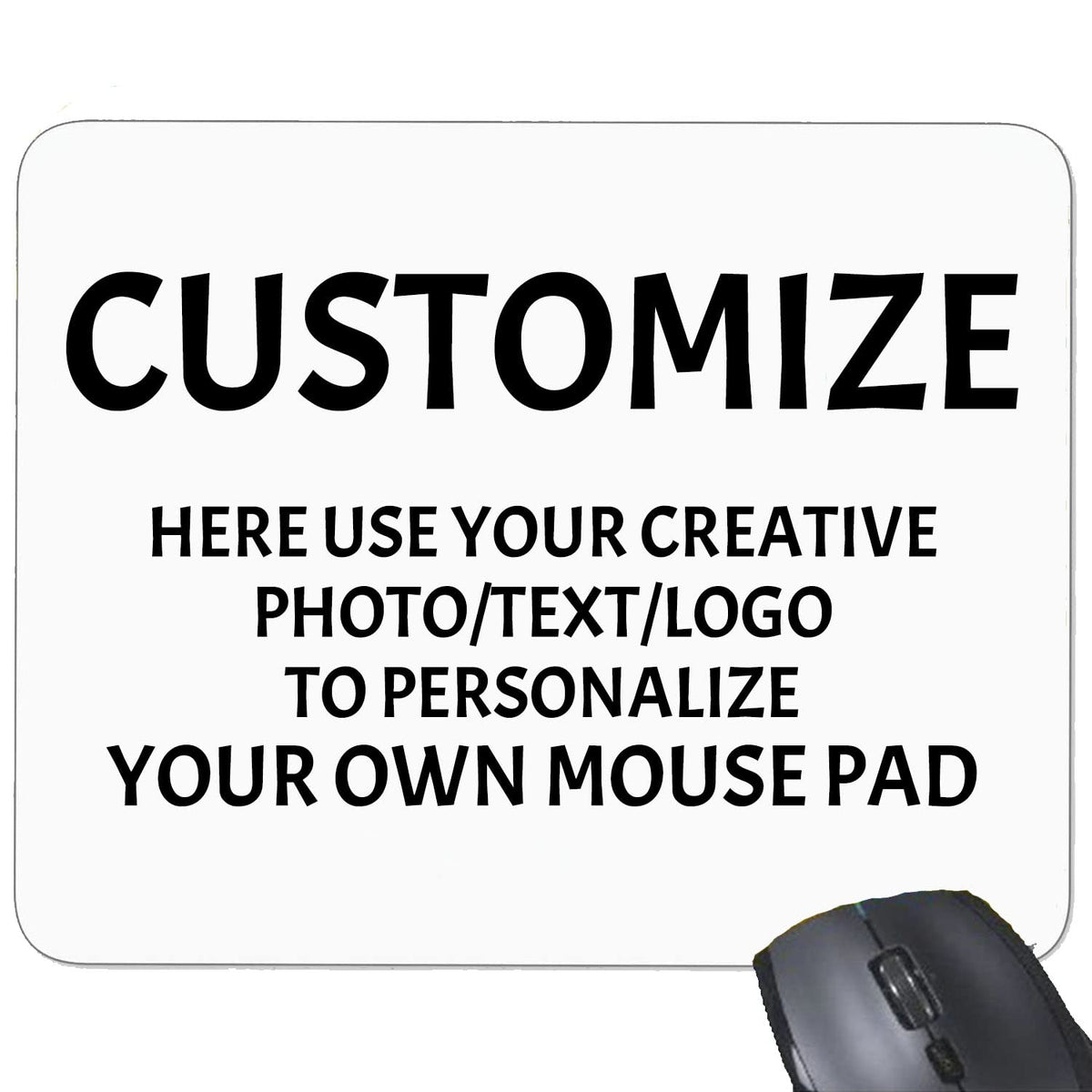 Personalized Image Mouse Pad Custom Text Rectangle Thick Rubber Mousepad Gaming Mat
