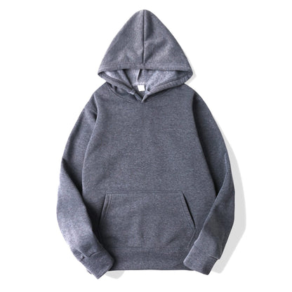 Unisex Hoodies Thin Fleece Pullover Sweatshirt