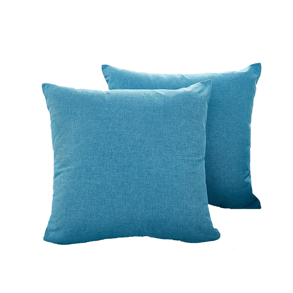 Cotton Linen Throw Pillowcase Solid Square Decorative Pillow Covers for Couch Sofa Bed Chair Set of 2