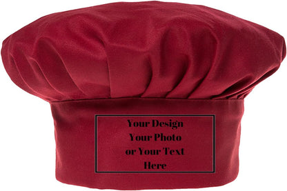 Personalized Cooking Kitchen Unisex Elastic Adjustable Custom Chef Hat Print Chefs Cap