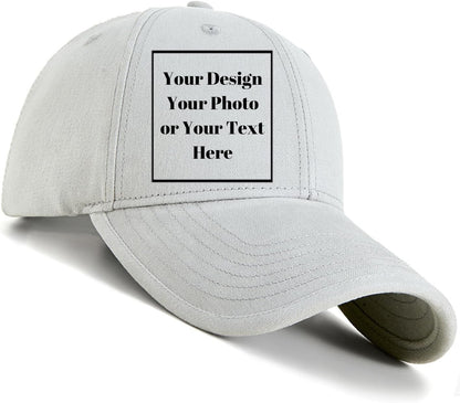 Personalized Cotton Washed Unisex Plain Adjustable Hat Custom Your Own Text Baseball Cap