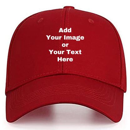 Custom Your Own Image Text Personalized Plain Adjustable Hat Unisex Baseball Cap