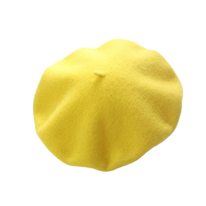 Women French Style Cashmere Beret Hat, Comfortable Stretchy Knitted Cap, Classic Fashion Headwear