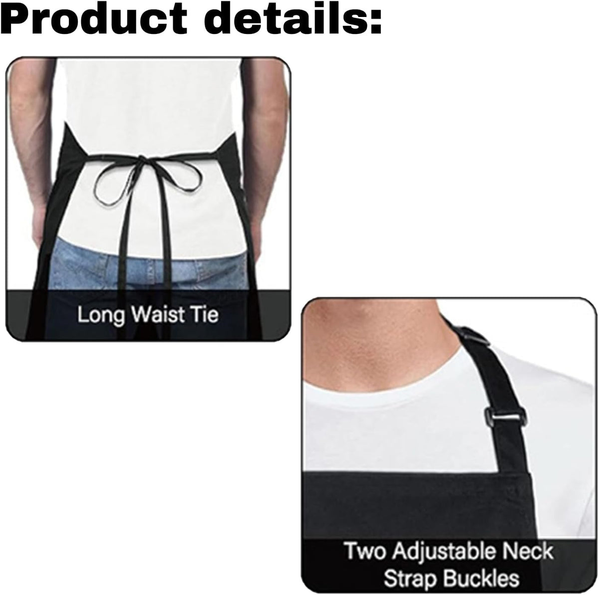 Adjustable Custom Kitchen Apron Personalized Your Design Women Men Cotton Aprons