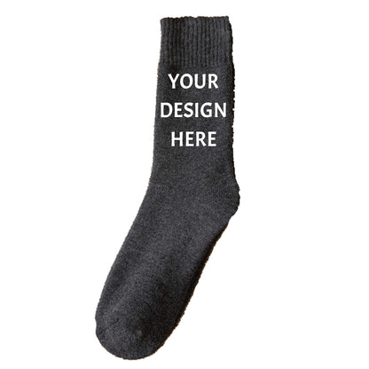 Custom Socks Men Women Personalized Your Design Text Unisex Young Adult Cotton Athletic Ankle Crew Socks