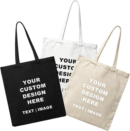 ZMvise Blank Canvas Tote Bag Reusable Grocery Handbag for DIY