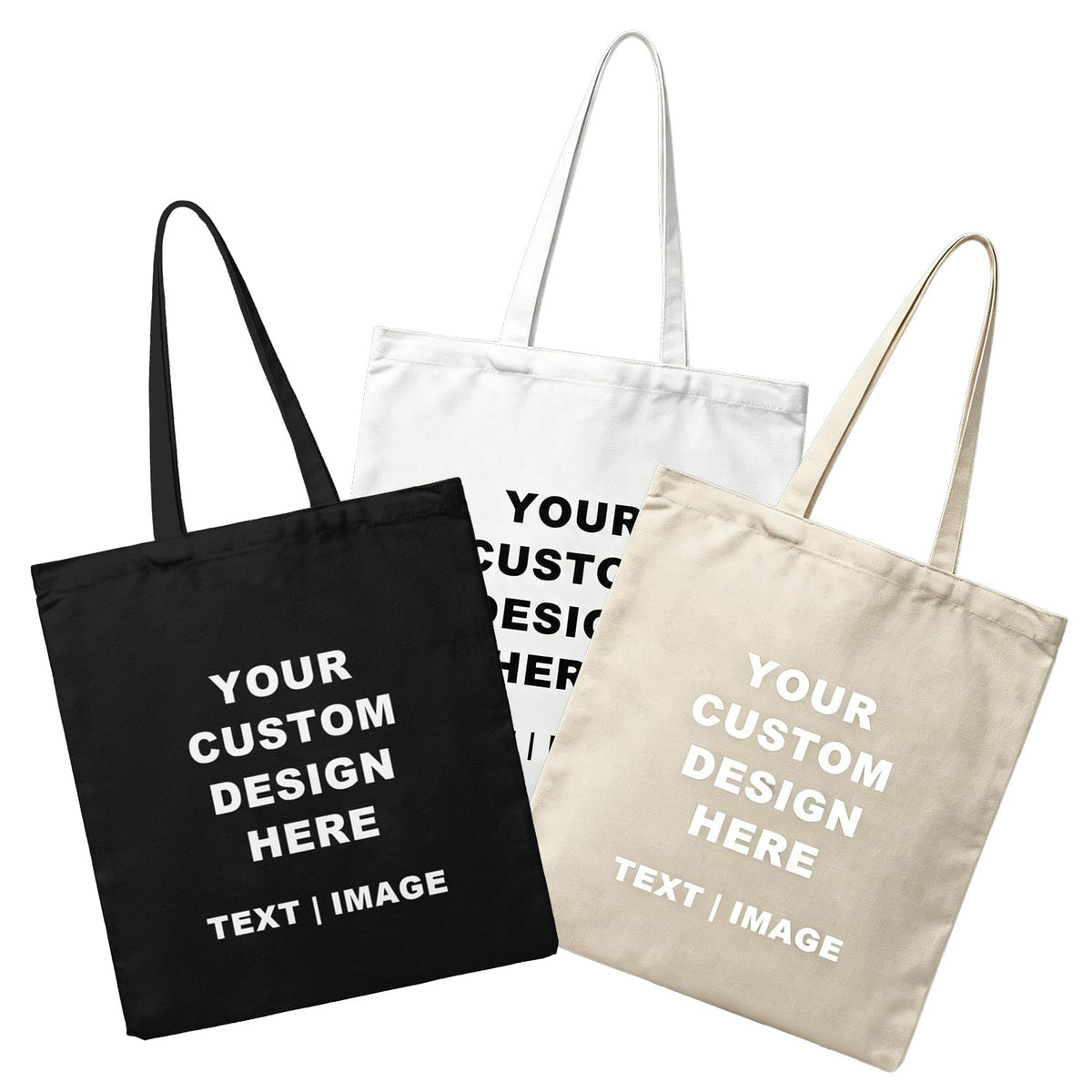 ZMvise Blank Canvas Tote Bag Reusable Grocery Handbag for DIY