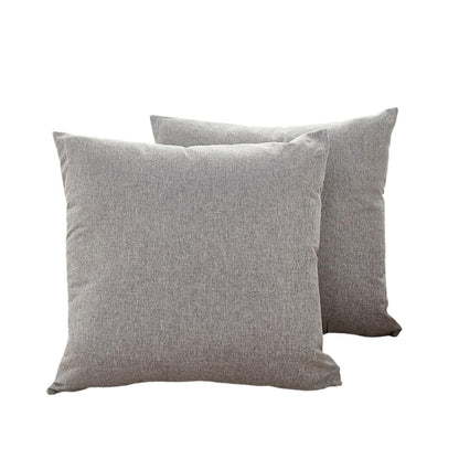 Linen Cotton Throw Pillowcase Solid Square Decorative Pillow Covers for Couch Sofa Bed Chair Set of 2