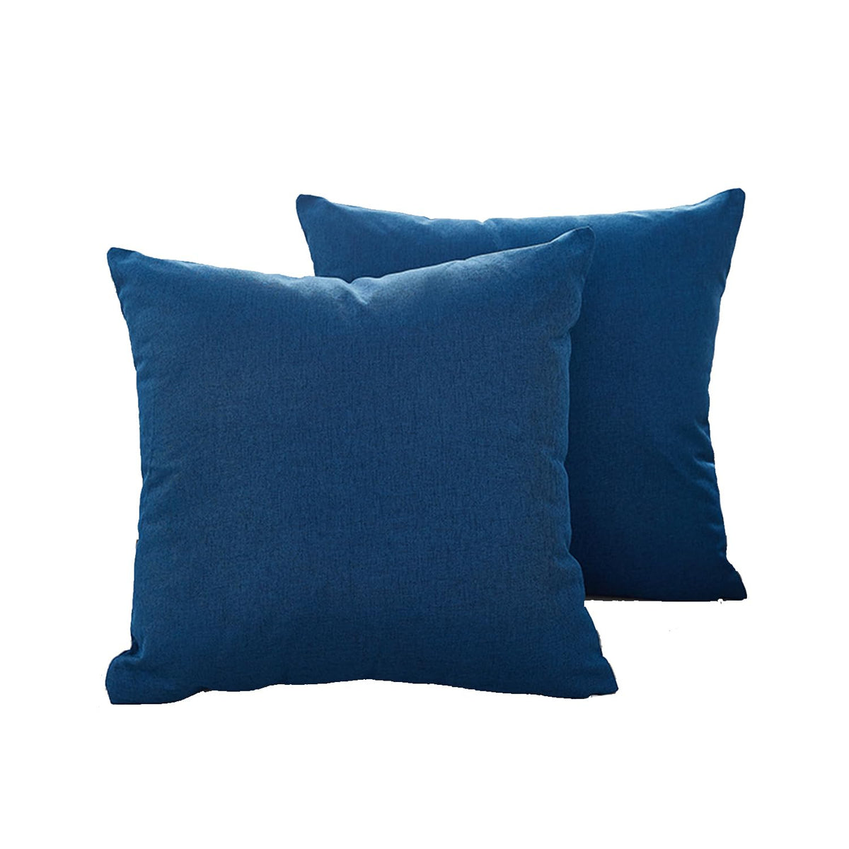 Linen Cotton Throw Pillowcase Solid Square Decorative Pillow Covers for Couch Sofa Bed Chair Set of 2