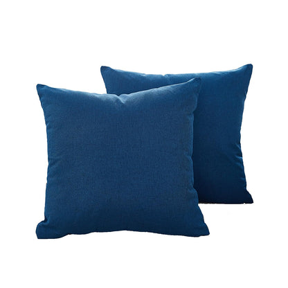 Cotton Linen Throw Pillowcase Solid Square Decorative Pillow Covers for Couch Sofa Bed Chair Set of 2