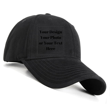 Personalized Cotton Washed Unisex Plain Adjustable Hat Custom Your Own Text Baseball Cap