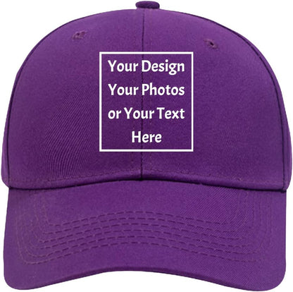Custom Your Own Picture Text Logo Unisex Personalized Plain Adjustable Hat Baseball Cap
