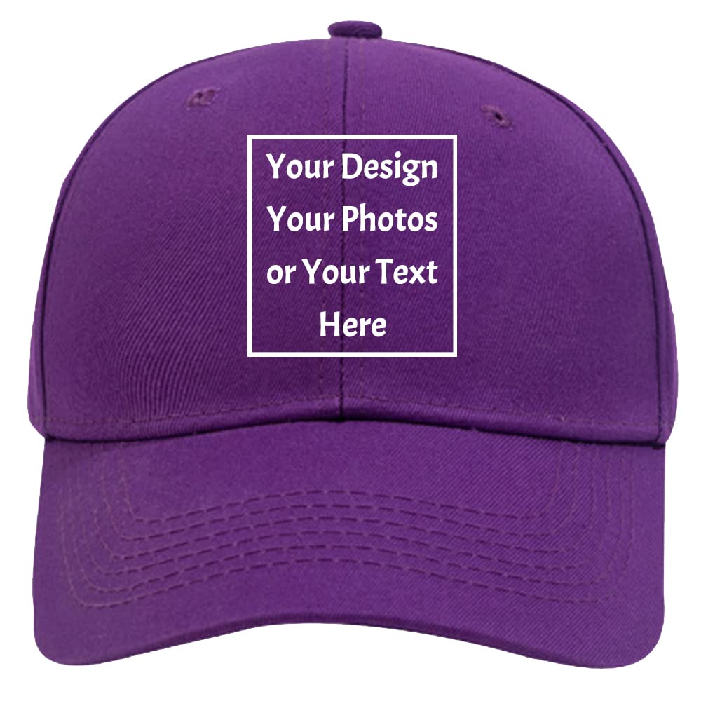 Custom Your Own Picture Text Logo Unisex Personalized Plain Adjustable Hat Baseball Cap