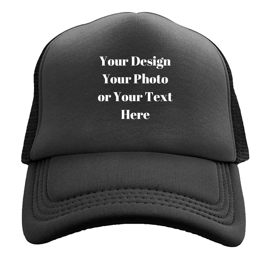 Personalized Picture Text Logo Colorful Unisex Adjustable Trucker Hat Custom Mesh Baseball Cap