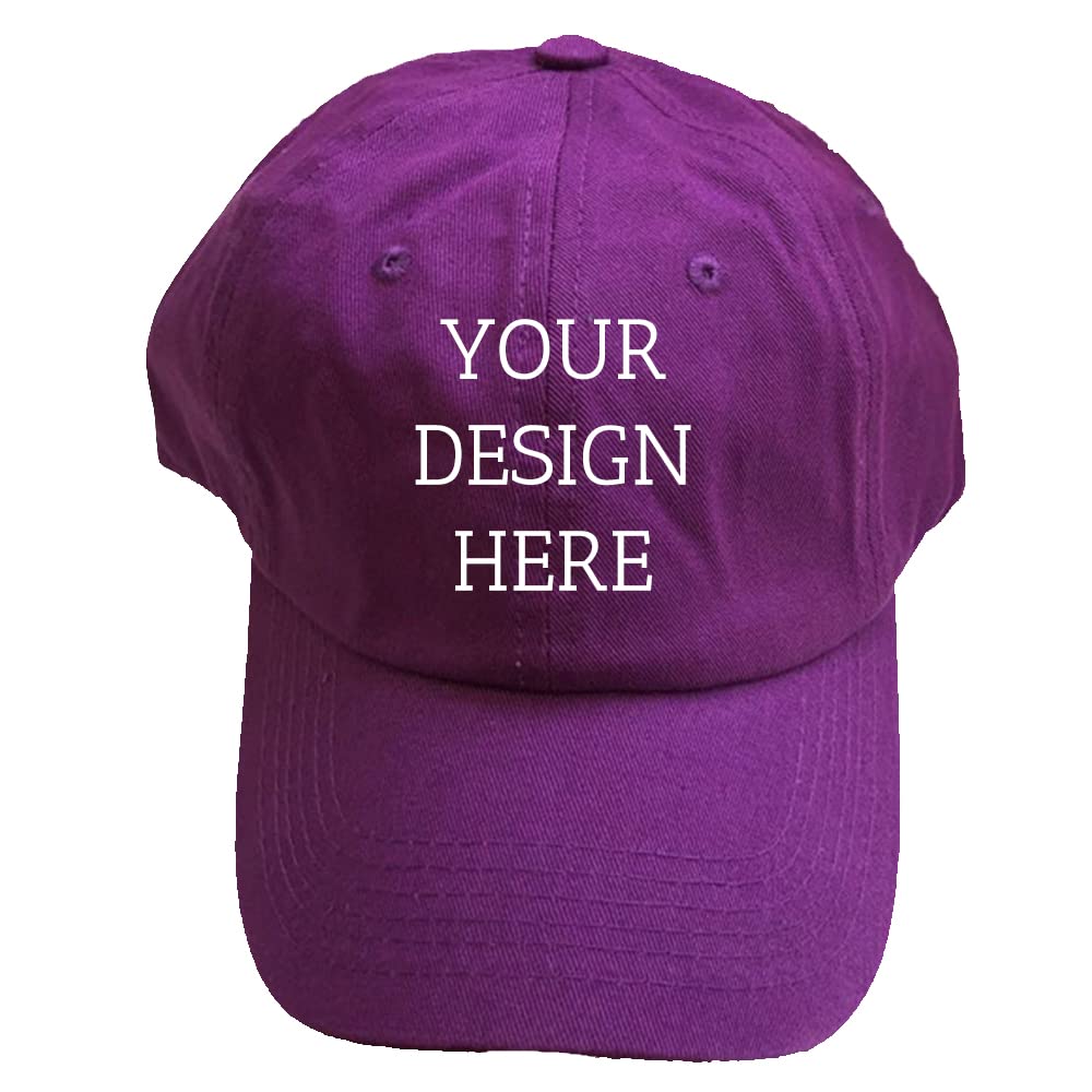 Printed Custom Your Own Picture Text Logo Unisex Personalized Plain Adjustable Hat Baseball Cap