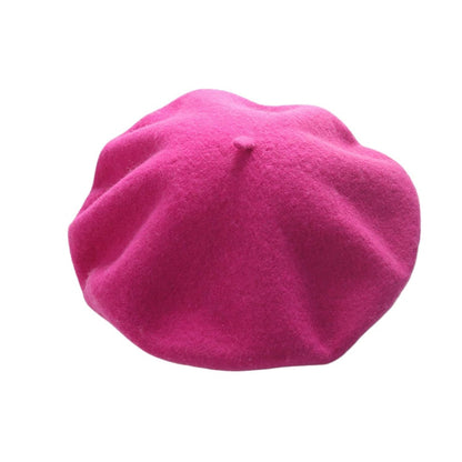 Women French Style Cashmere Beret Hat, Comfortable Stretchy Knitted Cap, Classic Fashion Headwear