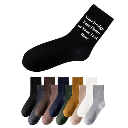 Unisex Socks, 4‑Pack Casual Socks, Assorted Random Solid Colors