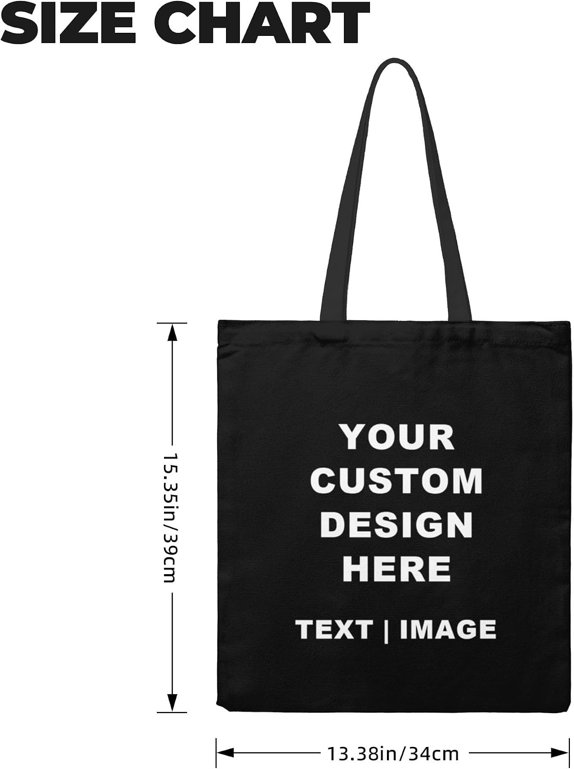 ZMvise Blank Canvas Tote Bag Reusable Grocery Handbag for DIY