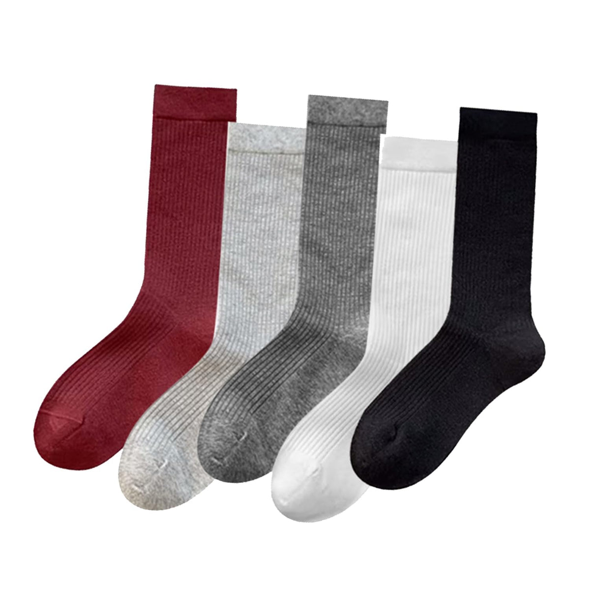 Unisex Socks, 4‑Pack Casual Socks, Assorted Random Solid Colors