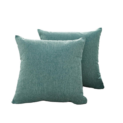 Linen Cotton Throw Pillowcase Solid Square Decorative Pillow Covers for Couch Sofa Bed Chair Set of 2