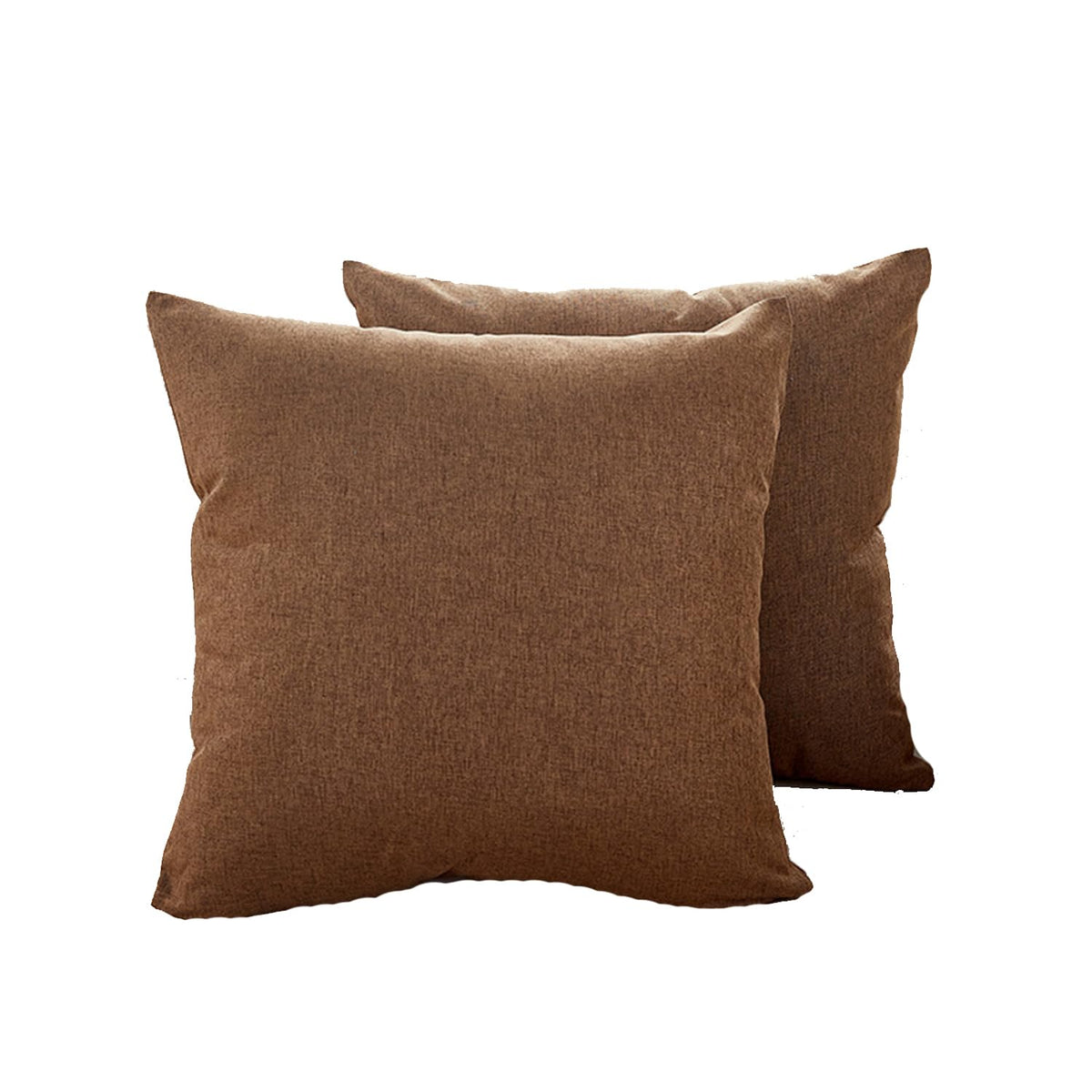 Cotton Linen Throw Pillowcase Solid Square Decorative Pillow Covers for Couch Sofa Bed Chair Set of 2