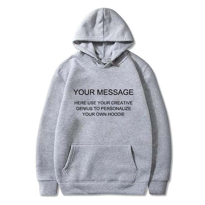 Custom Cotton Pullover Hoodies Unisex Personalized Couples Sweatshirt