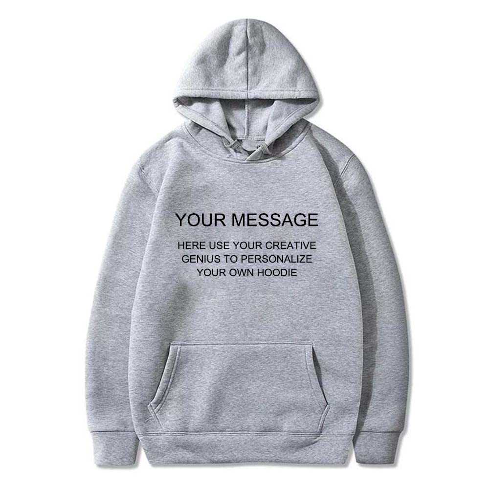 Custom Cotton Pullover Hoodies Unisex Personalized Couples Sweatshirt