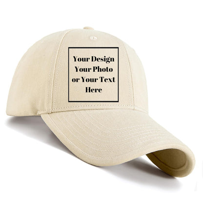 Personalized Cotton Washed Unisex Plain Adjustable Hat Custom Your Own Text Baseball Cap