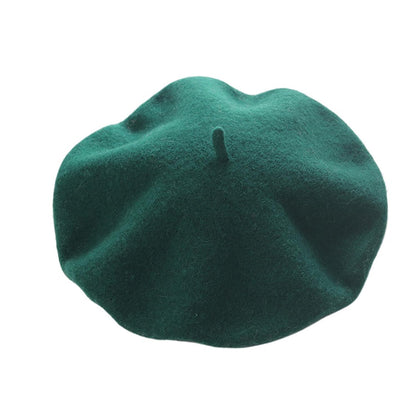 Women French Style Cashmere Beret Hat, Comfortable Stretchy Knitted Cap, Classic Fashion Headwear