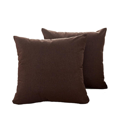 Linen Cotton Throw Pillowcase Solid Square Decorative Pillow Covers for Couch Sofa Bed Chair Set of 2