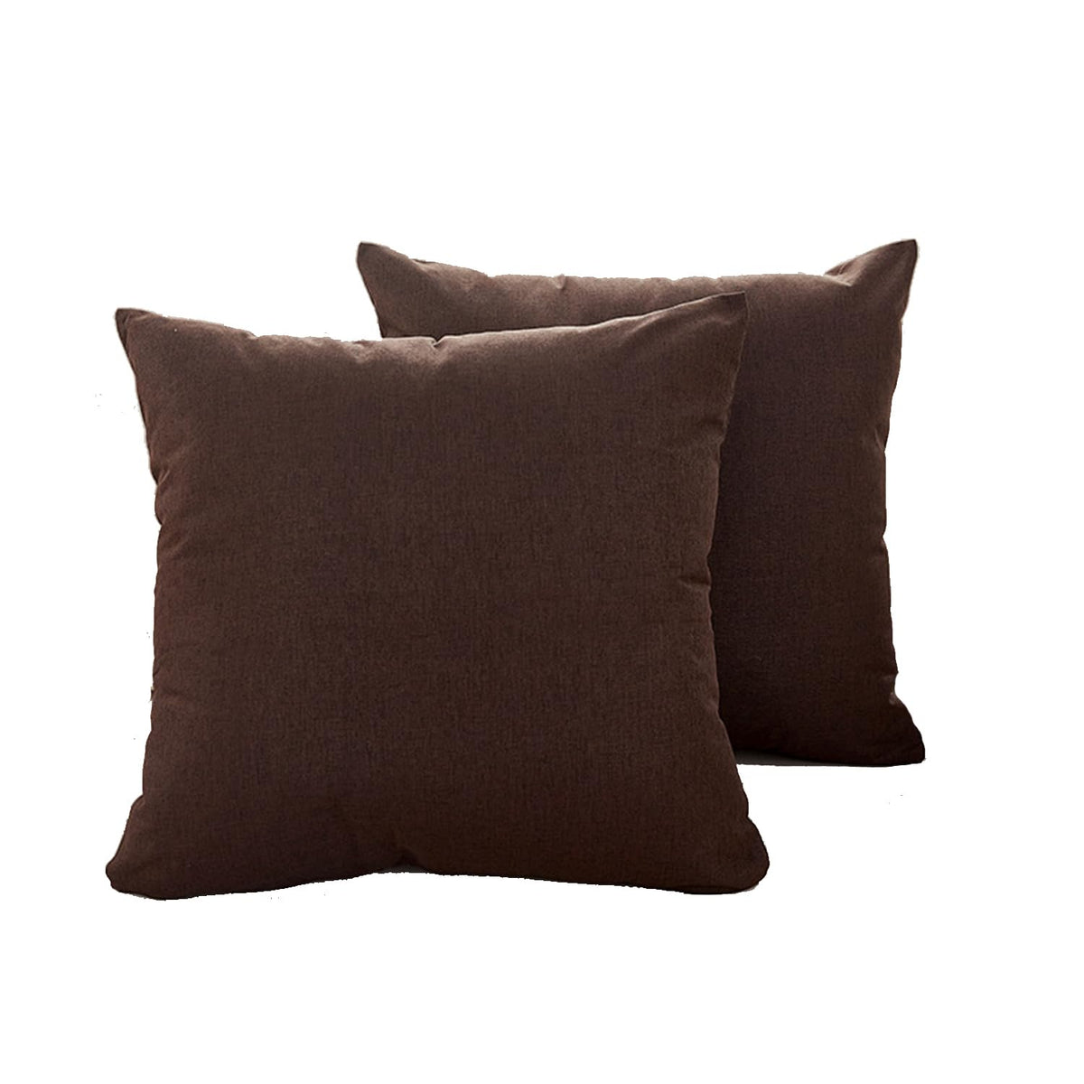 Cotton Linen Throw Pillowcase Solid Square Decorative Pillow Covers for Couch Sofa Bed Chair Set of 2
