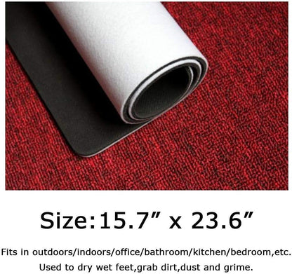 Doormat Custom Washable Door Mat Take Off Your Shoes Or Clean My Carpet Indoor Outdoor Rubber Rug 15.7X 23.6inch