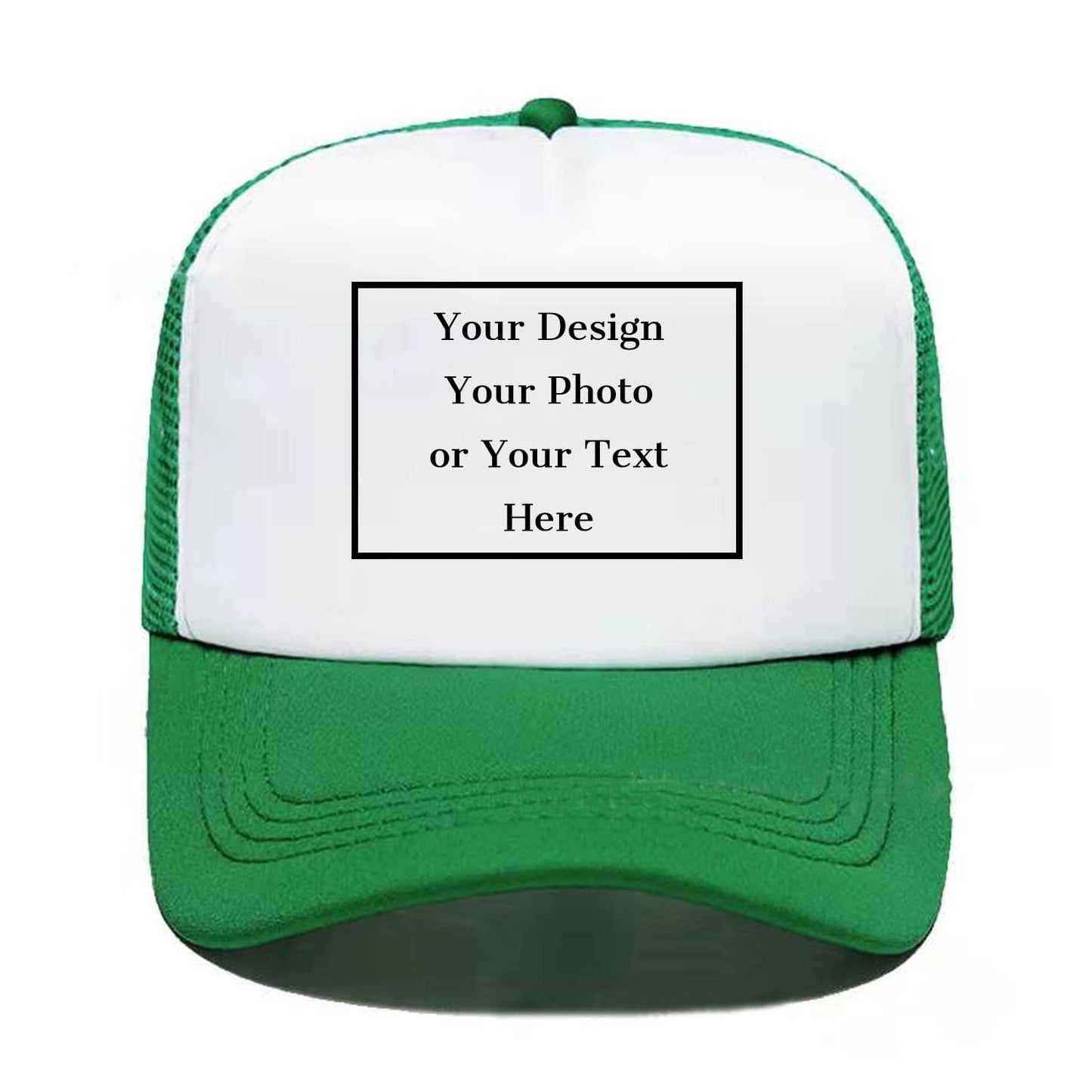 Personalized Picture Text Logo Colorful Unisex Adjustable Trucker Hat Custom Mesh Baseball Cap
