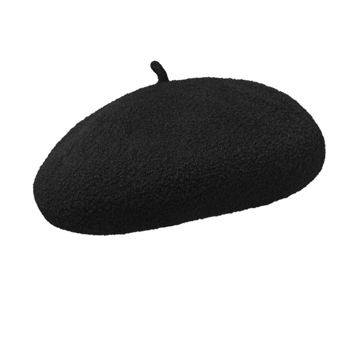 Women French Style Cashmere Beret Hat, Comfortable Stretchy Knitted Cap Headwear