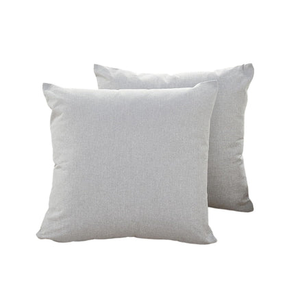 Linen Cotton Throw Pillowcase Solid Square Decorative Pillow Covers for Couch Sofa Bed Chair Set of 2