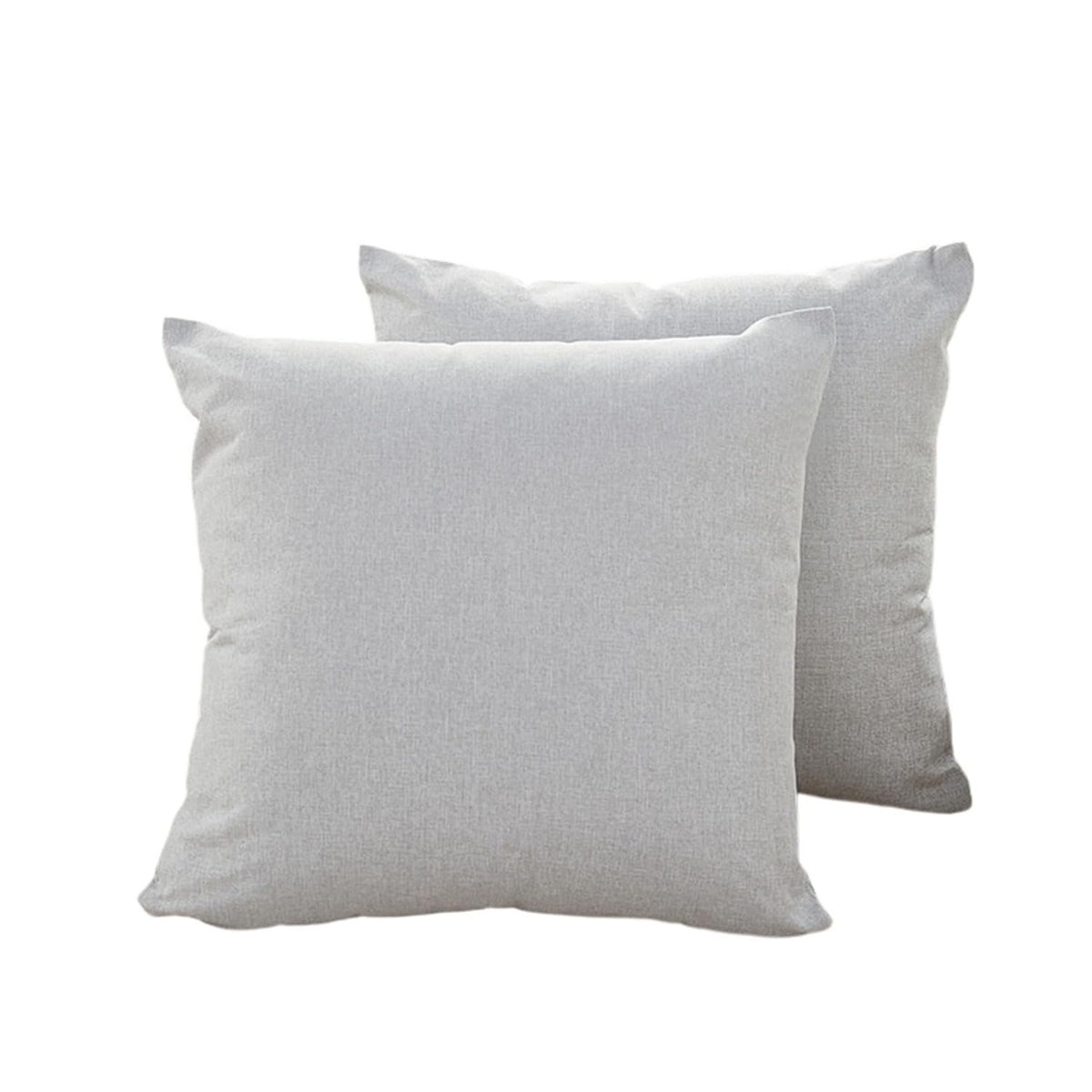 Cotton Linen Throw Pillowcase Solid Square Decorative Pillow Covers for Couch Sofa Bed Chair Set of 2