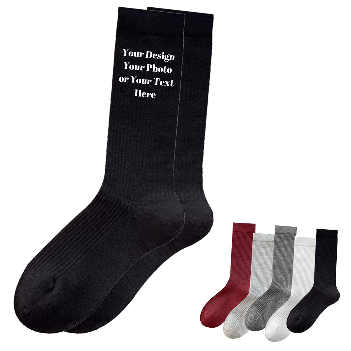 Unisex Socks, 4‑Pack Casual Socks, Assorted Random Solid Colors