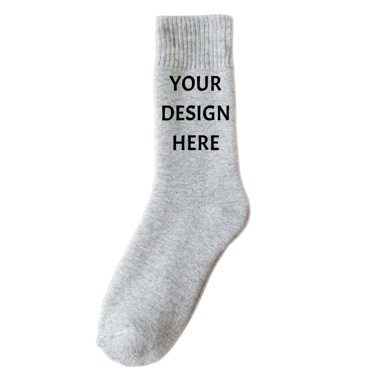 Custom Socks Men Women Personalized Your Design Text Unisex Young Adult Cotton Athletic Ankle Crew Socks