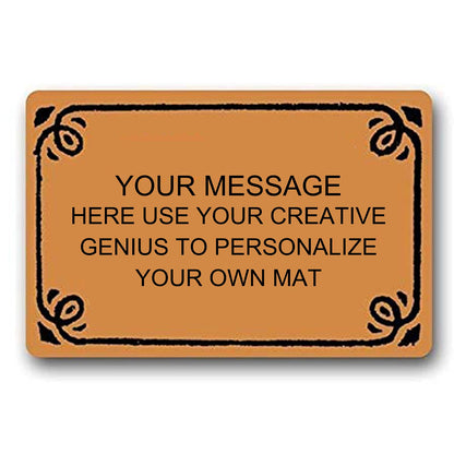 Personalized Image Doormat Custom Text Front Door Mat Welcome Indoor Outdoor Entrance Decor Rug