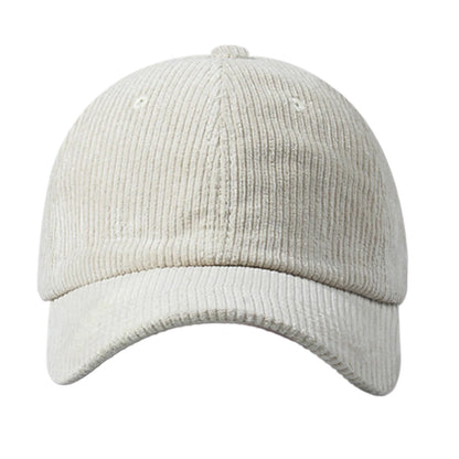 Corduroy Plain Adjustable Hat Cotton Unisex Baseball Cap
