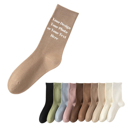 Unisex Socks, 4‑Pack Casual Socks, Assorted Random Solid Colors