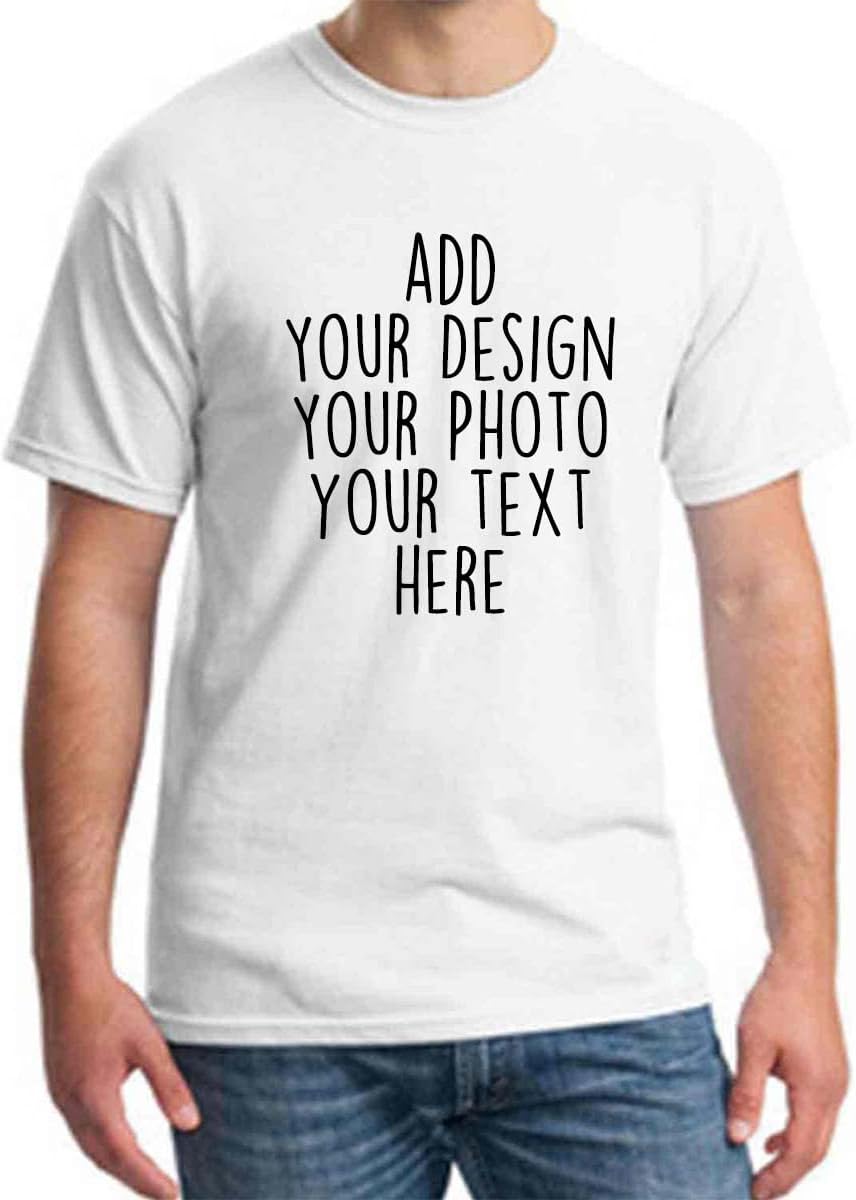 Custom Your Design Personalized Photo Text Unisex Young Adult T Shirts