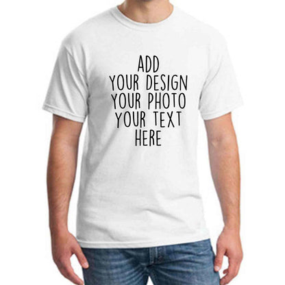 Custom Your Design Personalized Photo Text Unisex Young Adult T Shirts