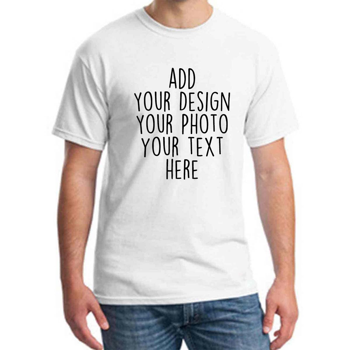 Custom Your Design Personalized Photo Text Unisex Young Adult T Shirts